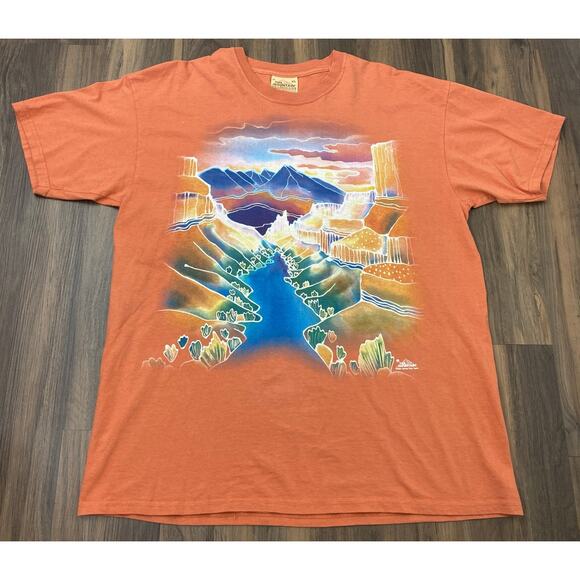 VTG Y2K 2004 The Mountain USA Harriet Peck Taylor nature cotton graphic t-shirt - Picture 1 of 5
